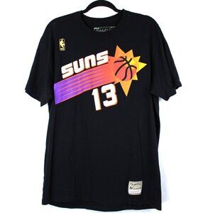 SUNS MITCH & NESSHARDWOOD CLASSICS SUNS NASH #13 BLACK T-SHIRT SIZE XL